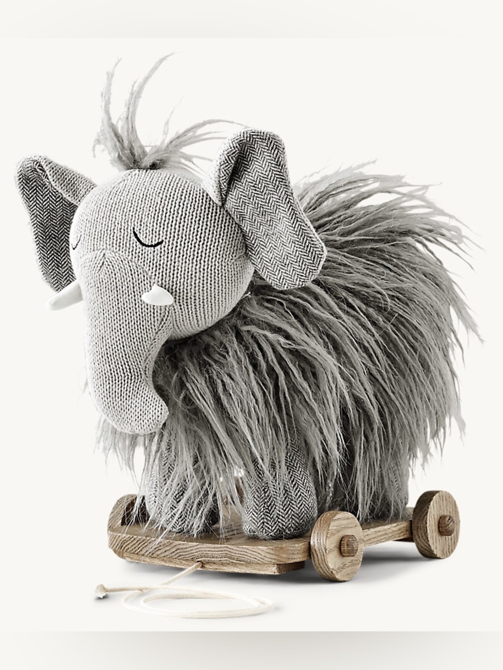 Restoration Hardware Baby Wooly Plush Pull Toy